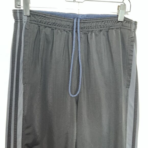 Adidas 3 Stripe Mens Track Jogging Soccer Warm Up Sweatpants Cuffed Zipper Pants - Picture 6 of 7